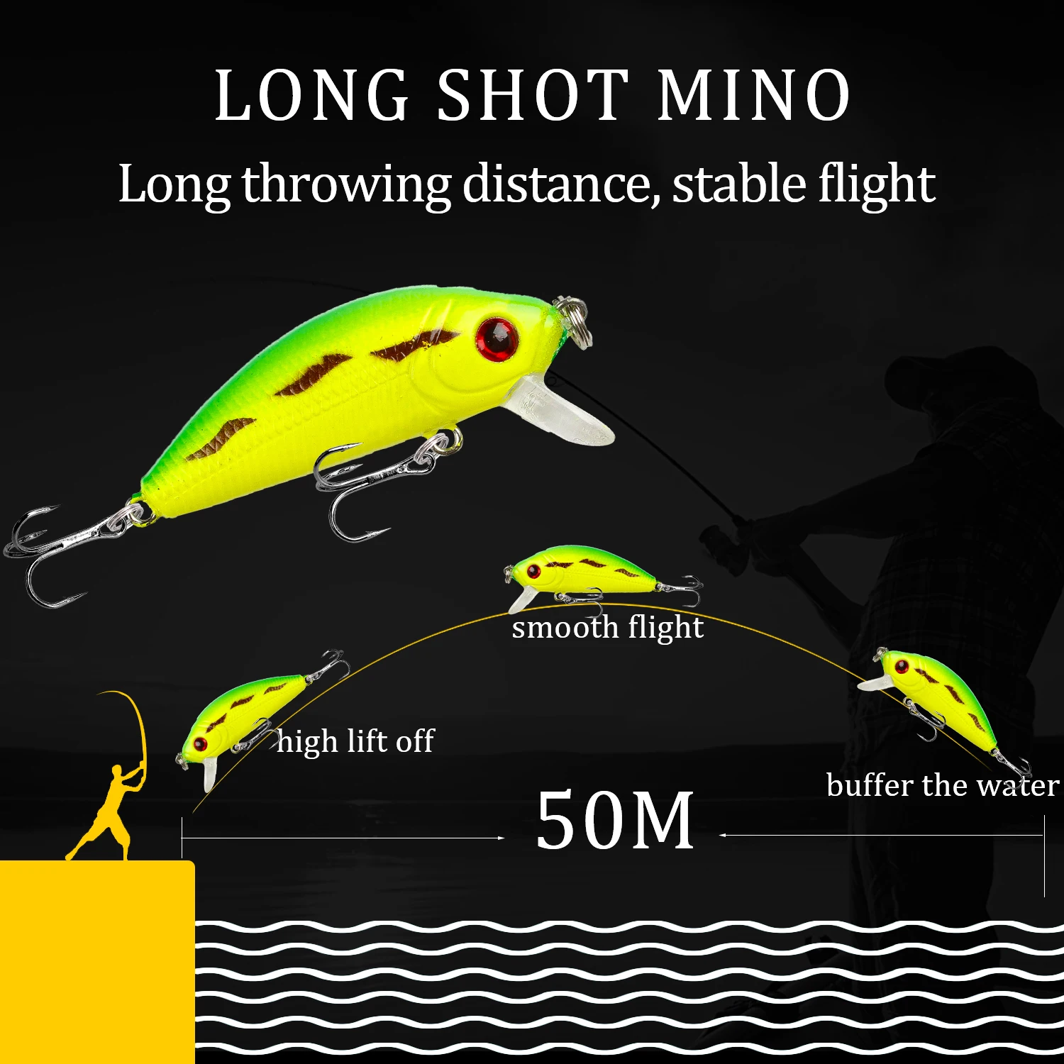 Bisogoon Crankbait Fishing Lures 5CM 4G Floating Artificial Hard Bait Japan Bass Pike Fishing Tackle Wobblers Pesca Minnow bait