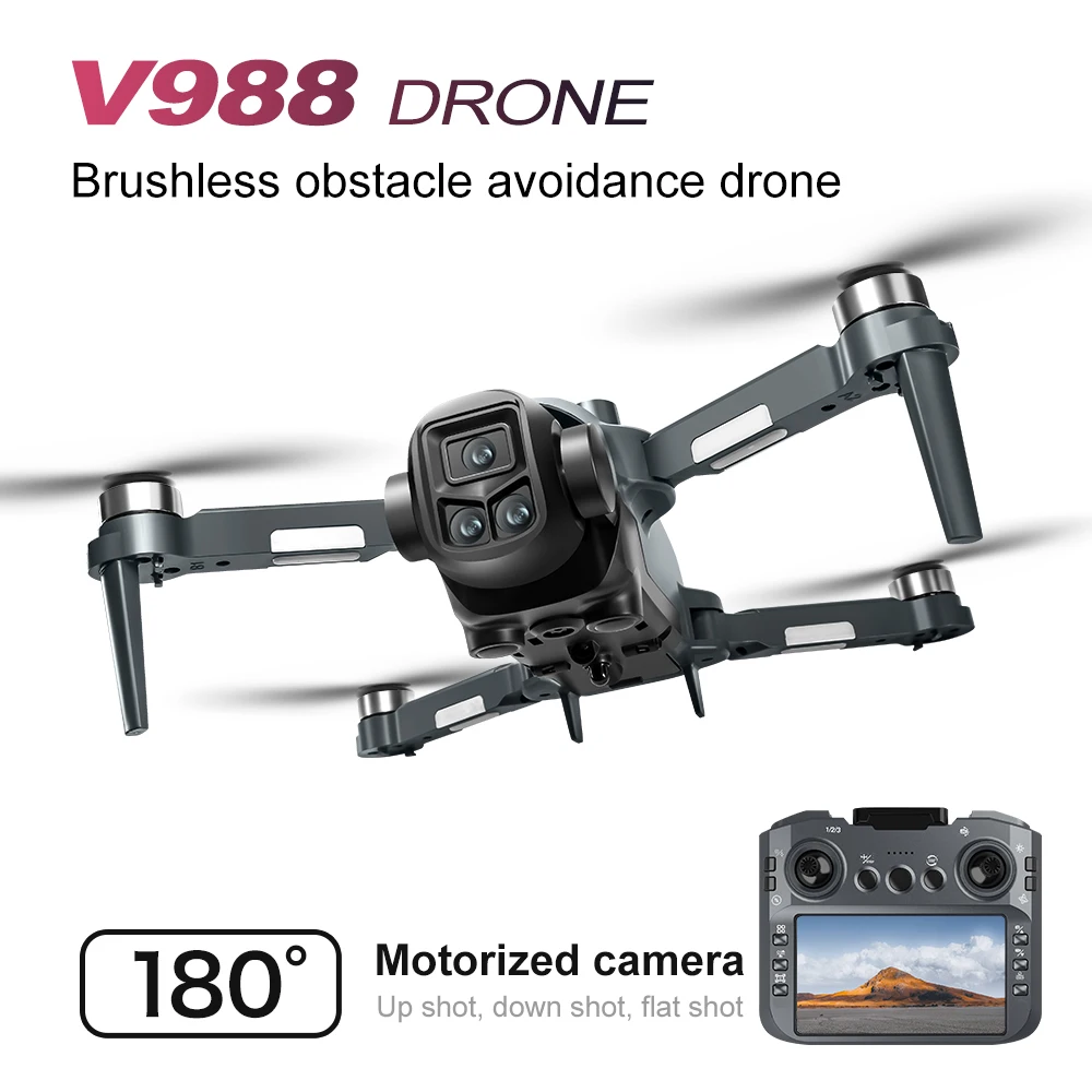 NEW for Genuine V988 Camera Drone 8K Professional Dron 4K with Screen Under 249g Remote Control  Brushless RC Quadcopter Toys