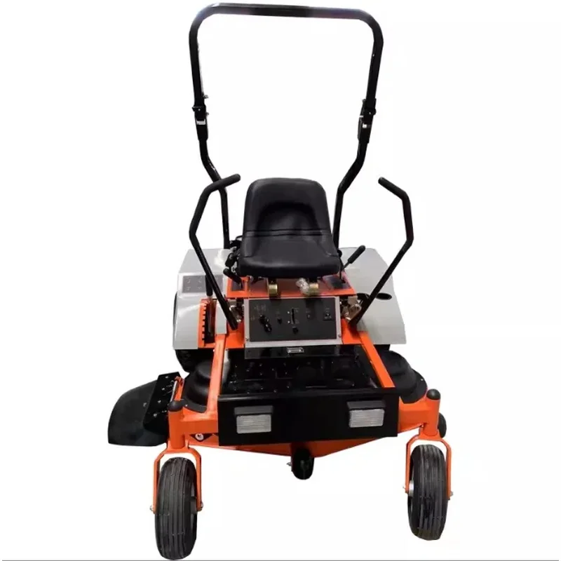 Industrial Grade 48-Inch Riding Lawn Mower Self-Propelled Height Adjustable Handles Zero Turn Anti-Slip Steel Chasis Petrol