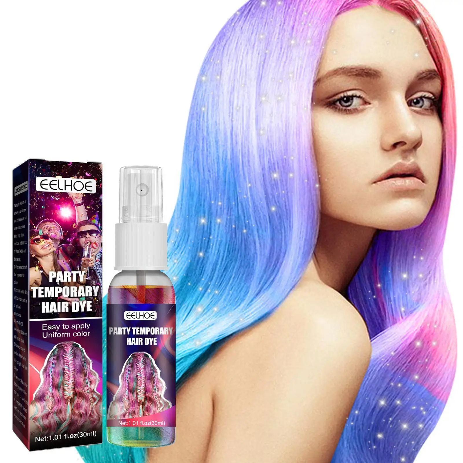 5 Stuks 30Ml Party Tijdelijke Haarverf Snelle Kleur Cosplay Carnaval Vloeibare Spray Hair Styling Langdurige Haarverf Haarverf Kunst