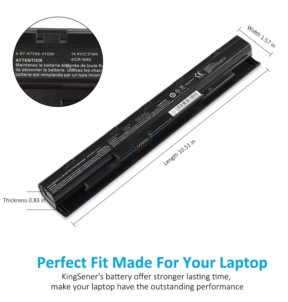 Imagem -04 - Bateria do Portátil Ajuste para Netbook N750bu N751bu N750wu Série N750s 87-n750s31c00 687-n750s-4eb1 4eb2 3cf1 Kingsener-n750bat4