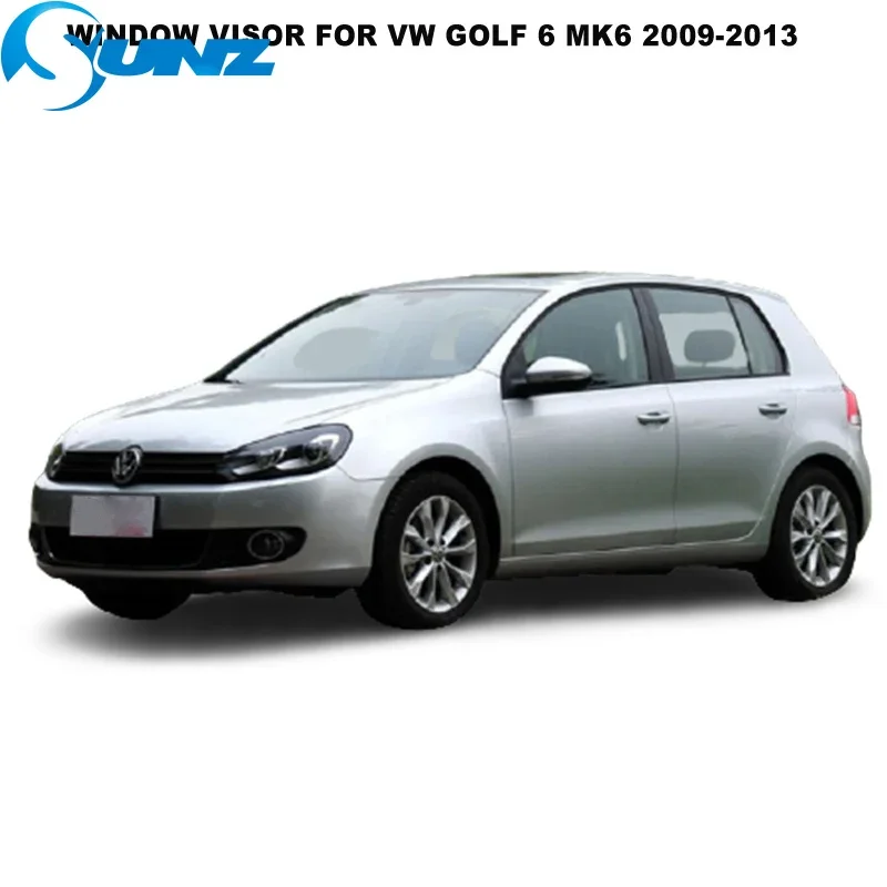 Side Window Deflectors For VW Golf 6 Mk6 Hatchback 2009 2010 2011 2012 2013 Window Visor Car Wind Shield Sun Rain Visors SUNZ