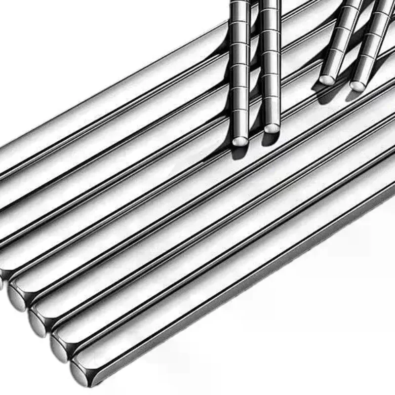 2/4/10 Pairs Chinese Chopsticks Stainless Steel Non-slip Sushi Chopstick Korean Japanese Food Metal Sticks Kitchen Tableware Se