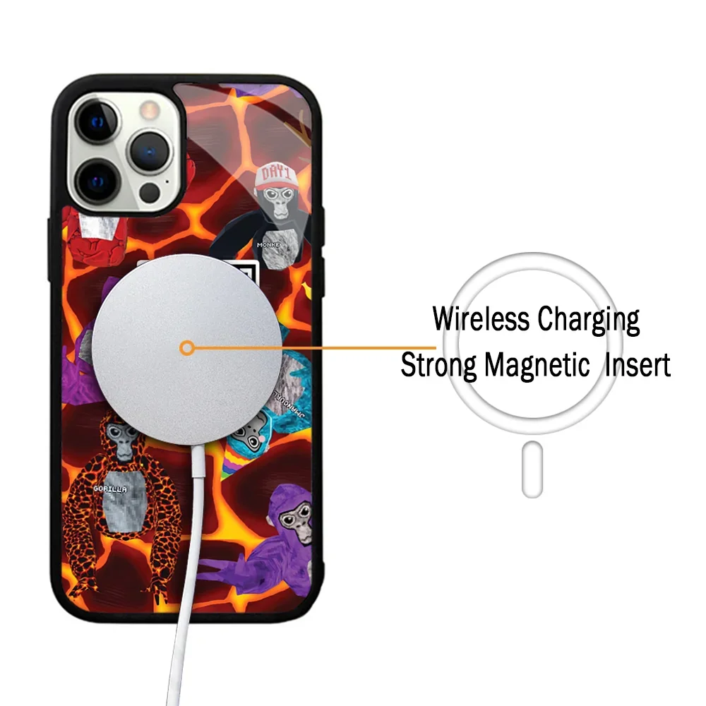 Gorilla Tag Jmancurly Monke Merch Phone Case For IPhone 11 12 13 14 15 Plus Pro Max Mirror Acrylic For Magsafe Wireless Charging