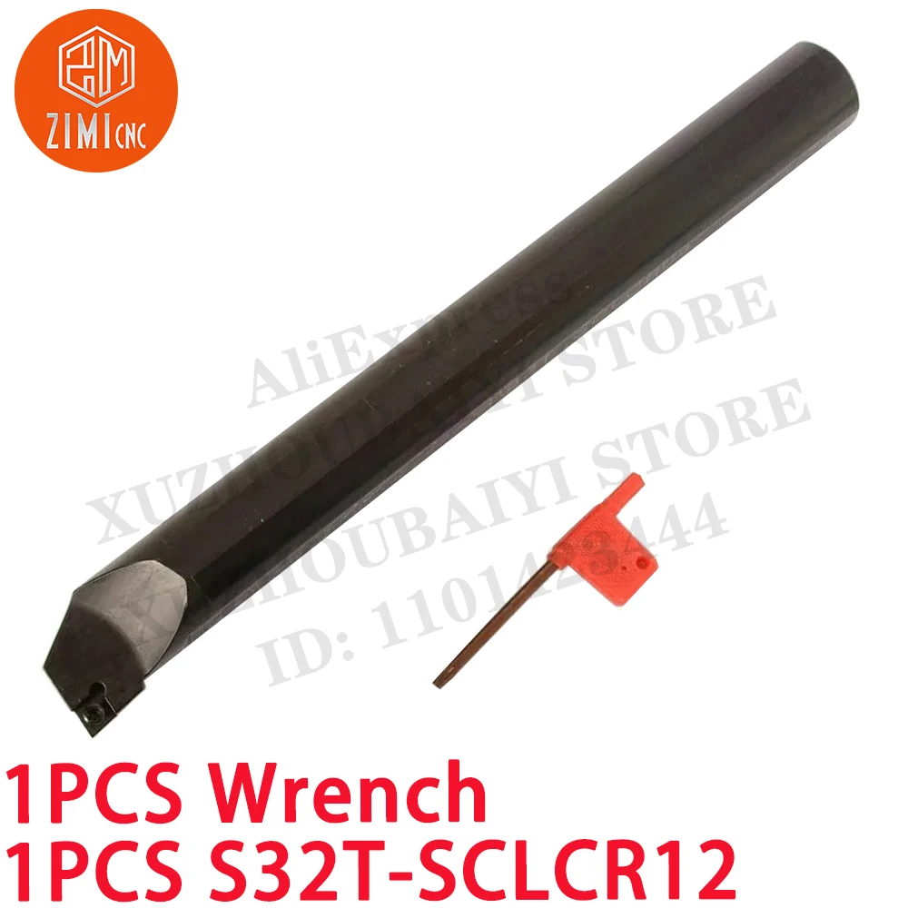 

1PCS S32T-SCLCR12 Lathe Boring Bar inner hole Turning Tool Holder for CCMT12 Carbide Inserts CNC tools metal lathe cutting tools