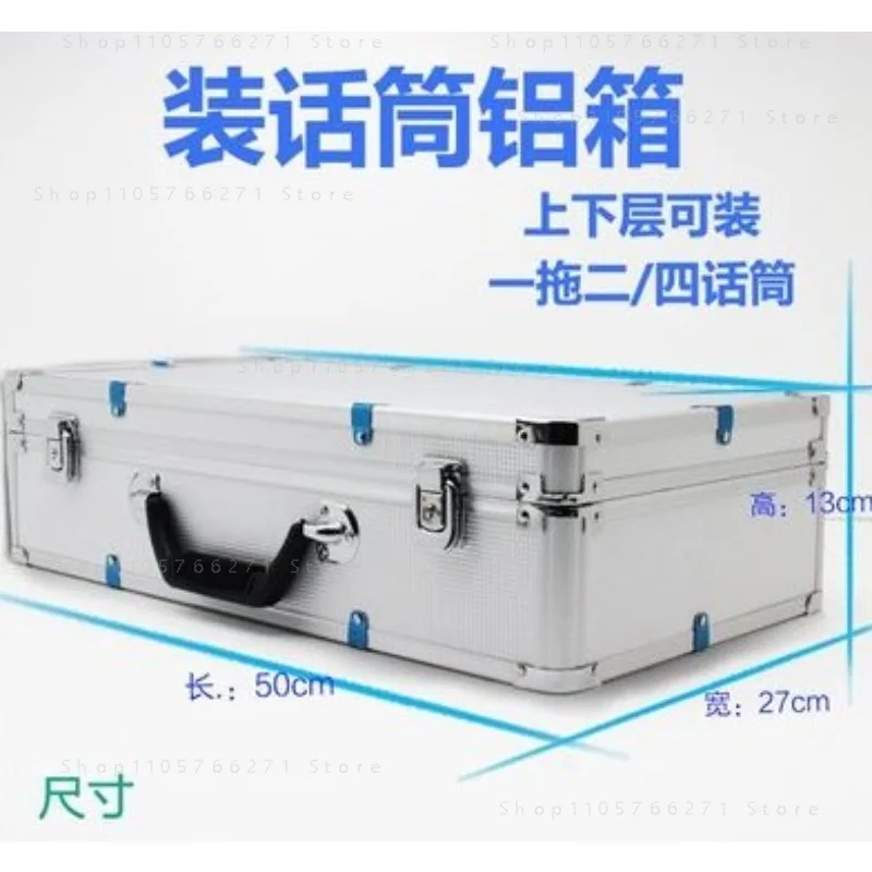 One To Two/four Wireless Handheld Microphone Aluminum Case Suitcase 2 Pcs 4 Pcs Microphone Machine Storage Air Case