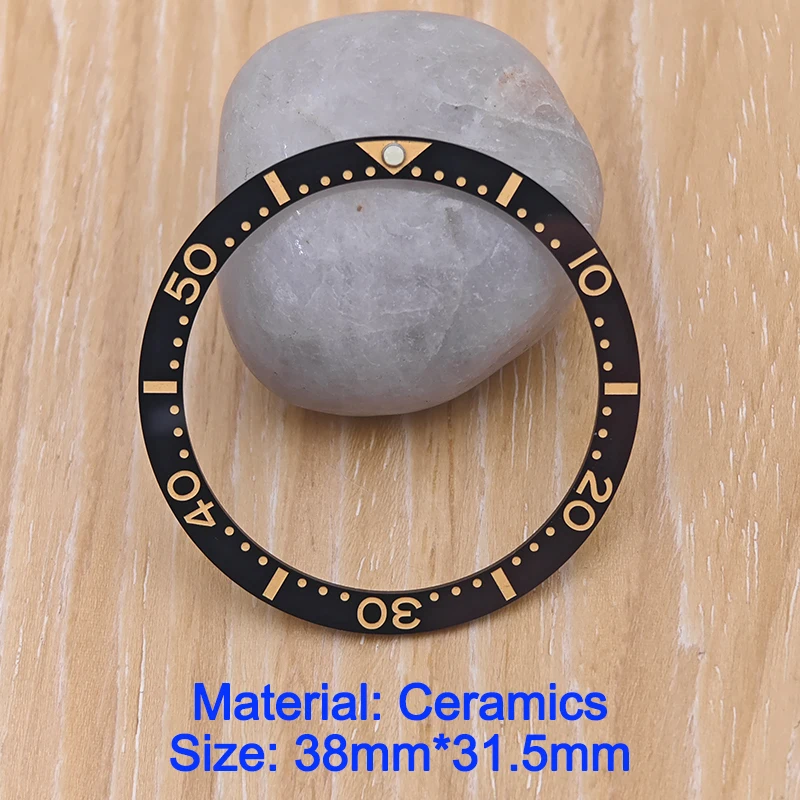 NH35 NH36 حافظة 38 مللي متر * 31.5 مللي متر سيراميك SKX007 ساعة الحافة إدراج مقياس حلقة لأجزاء الساعة المعدلة SKX007 SKX009 SRPD