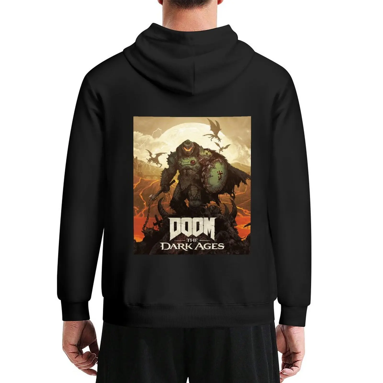 

Doom Slayer Poster – Dark Ages Warrior Art Hoodie korean clothes men's coat blouse anime clothes men's oversize hoodie