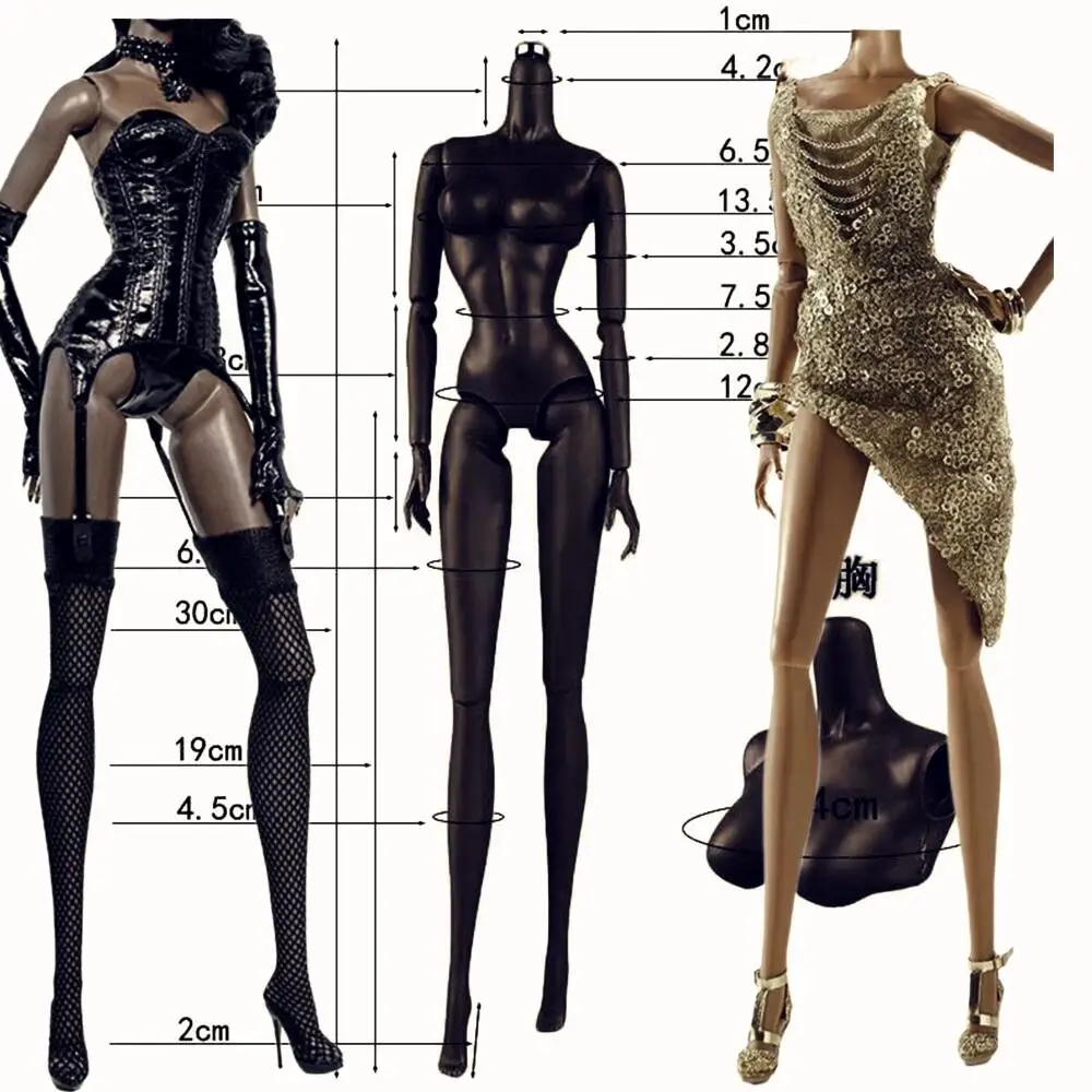 

NEW LULY 1/6 Doll Body 2024 Version 12 Skin Tones High Quality Joints Removable Doll Body With Replacement Chest