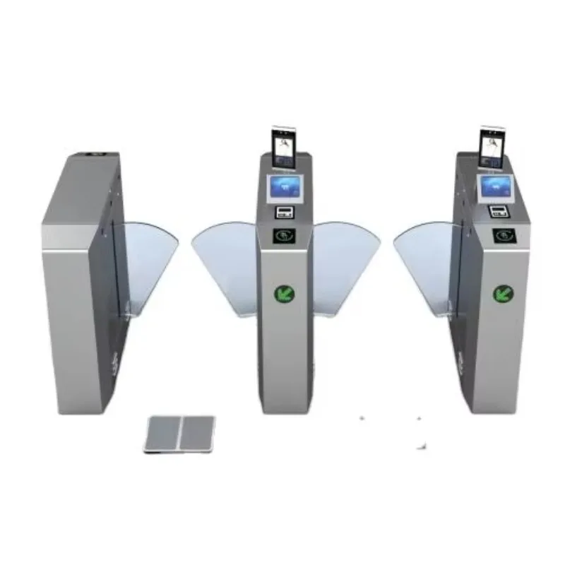 Biometric Visitor Access Facial Fingerprint Reader Security Door Access Control System Swing Barrier Stainless Steel