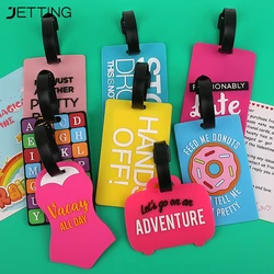 1PC Cute Travel Accessories Luggage Tags Suitcase Cartoon Style Silicon Portable Travel Label