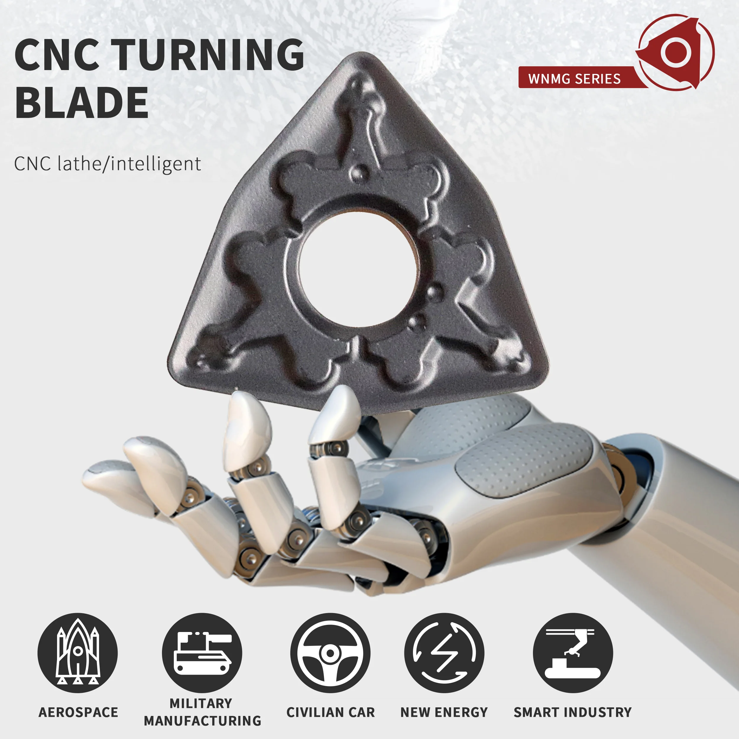 Herramientas de torneado de carburo WNMG060408-TM T8125 CNC, inserto Original resistente al desgaste, hoja de dos colores, mecanizado eficiente