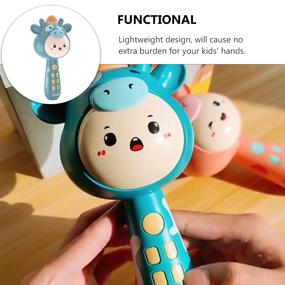 مجموعة واحدة من ميكروفون لاسلكي للأطفال، لعبة الموسيقى الإبداعية، ميكروفون أطفال بألوان زاهية لتغني متعة الكاريوكي #6