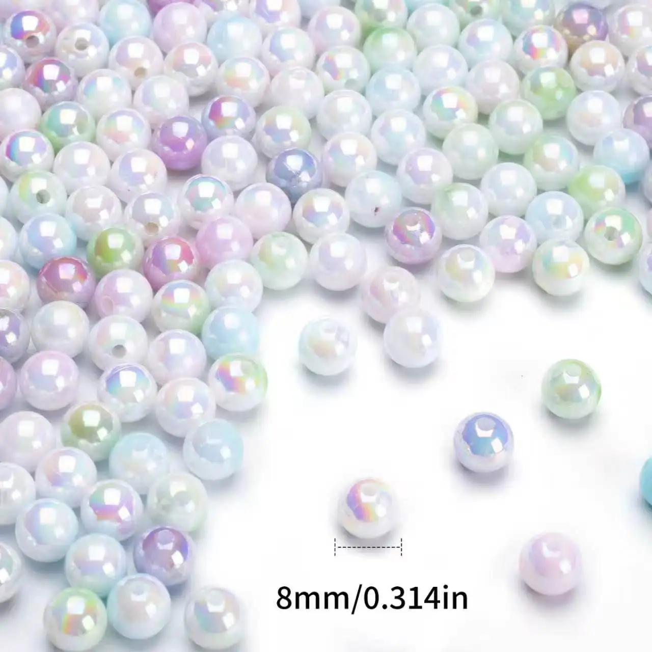 25g/Lot  (About 90pcs)Mixed Beads Acrylic Bucket Beads for DIY Bracelet Beaded Material Jewelry Making Accessories Supplies