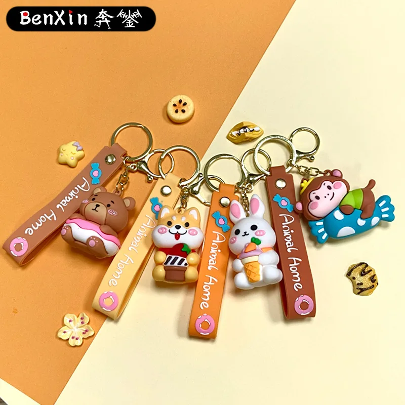 Miniso Изысканные маленькие подарочные брелки, подвески для сумок, автомобильные брелки, куклы, высококачественные и изысканные элитные подарки