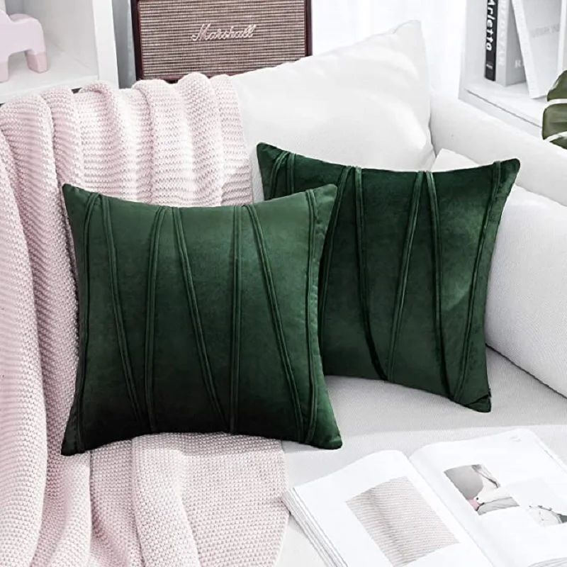Inyahome Cushion Cover Velvet Pillows For Sofa Living Room Car Housse De Coussin 30x50cm 45*45 50x50cm Decorative Pillowcase