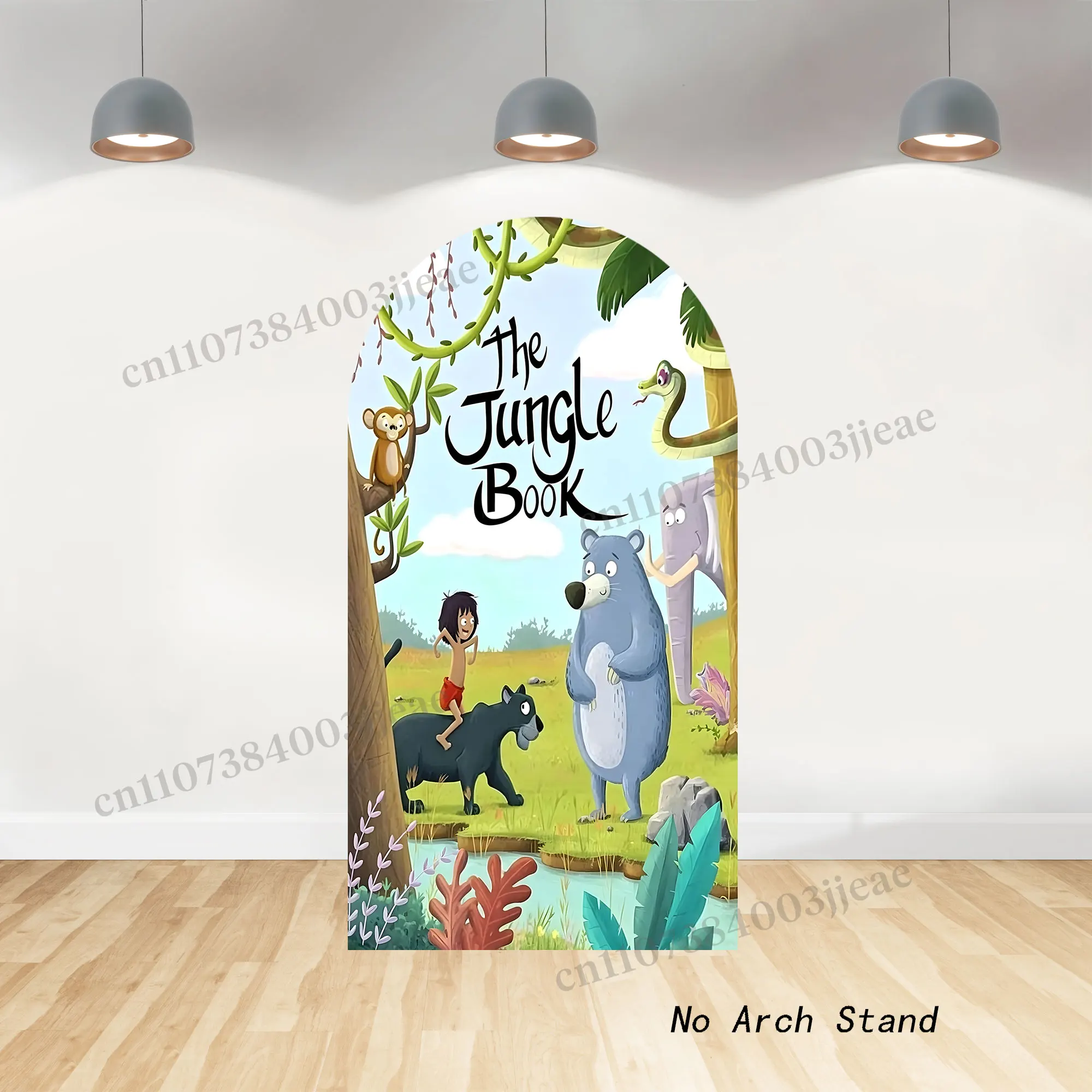The Jungle Book Backdrop Arch Photo Cover Boys Kid 1st Birthday Party Decor Baby Shower Child Photography Background Studio Prop view 3
