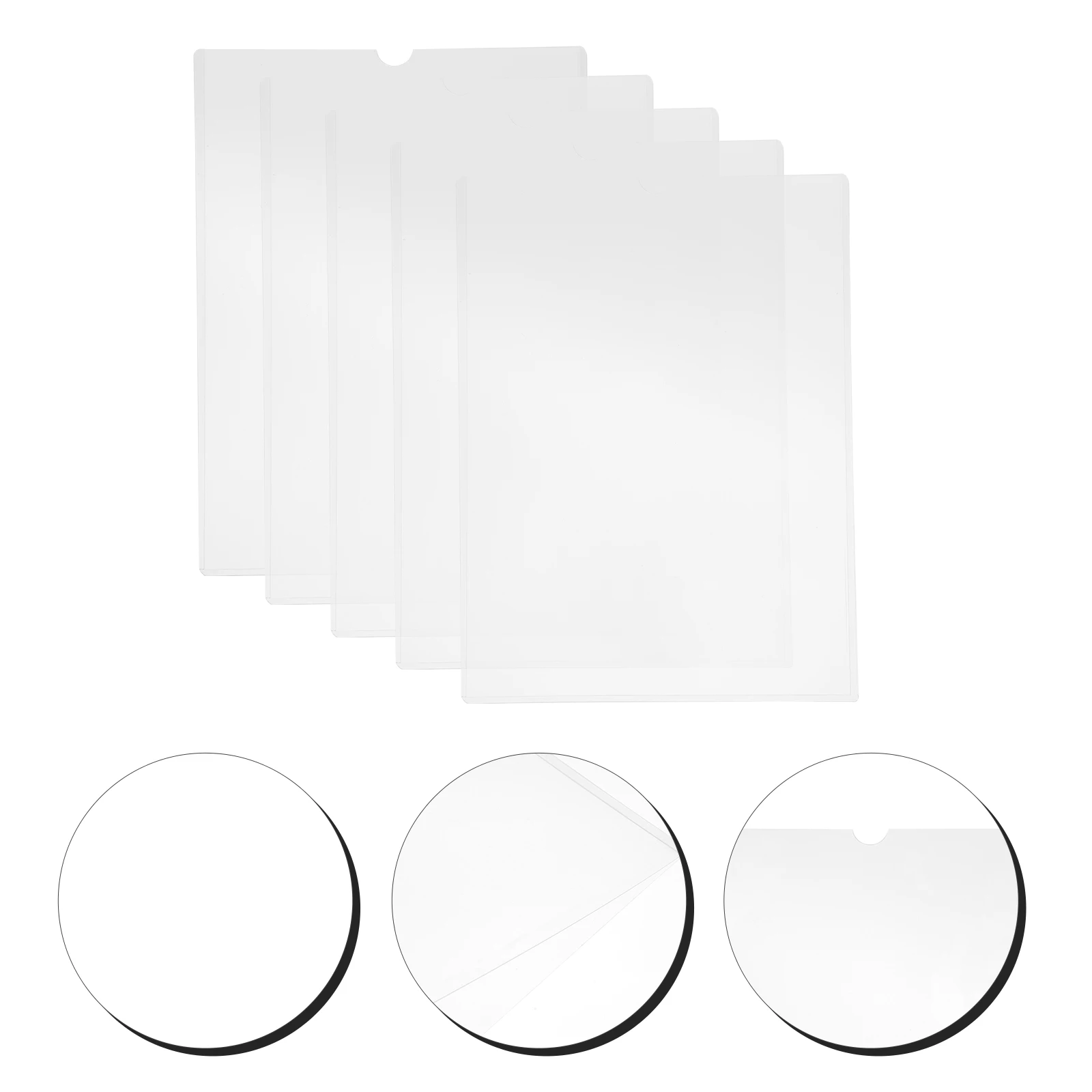 

5 Pcs Business License Set Pvc Binding Covers Clear Document Protectors File Folder Paper Protection Protective for Files