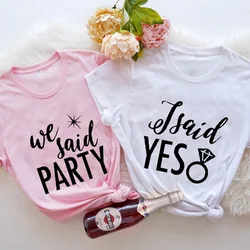 2024  Team Bride Squad Bridesmaid T-shirt Maid of Honour Tshirt Single Farewell Bachelorette Hen Party Tops Bridal Wedding Party