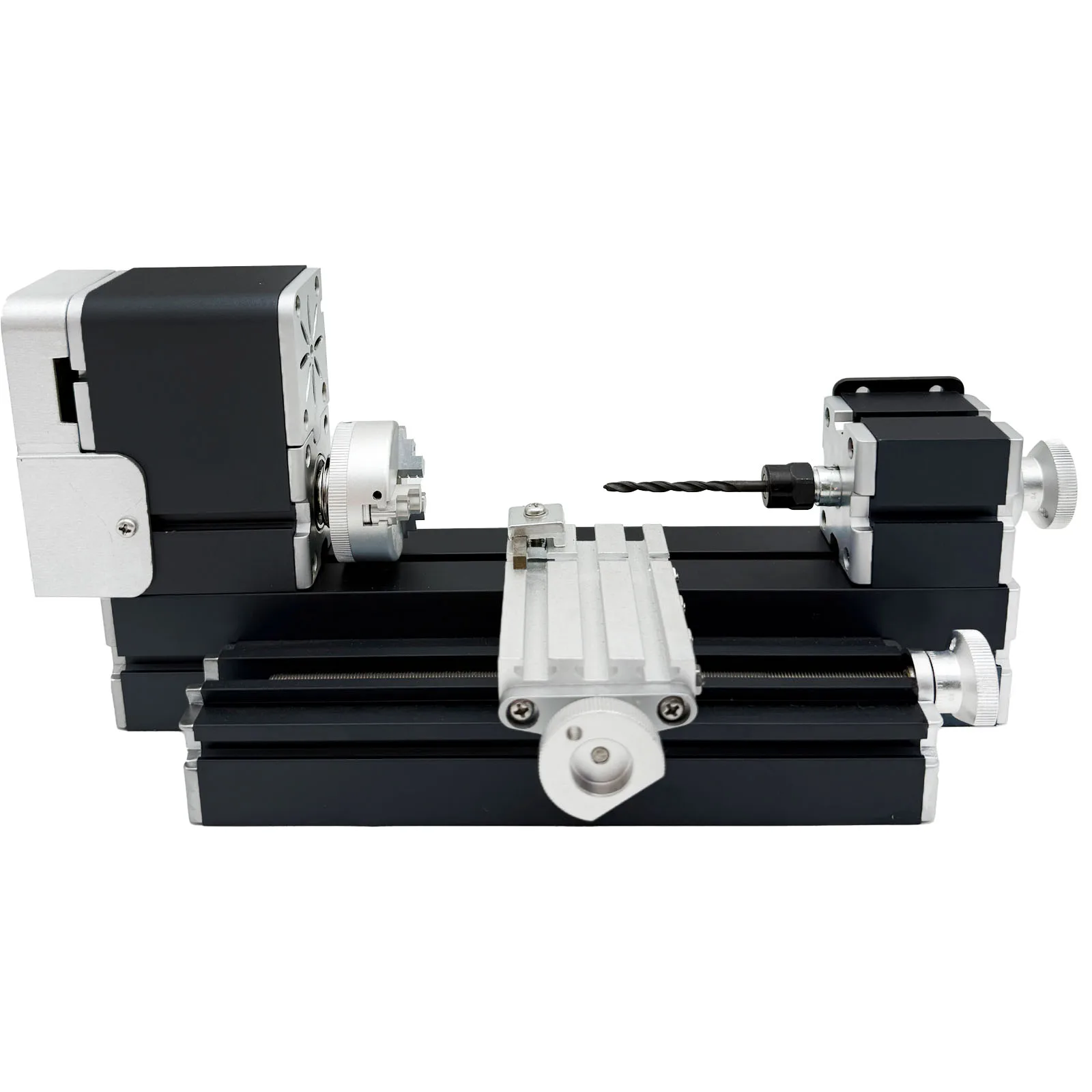 EssSthmy 60W آلة تحول وحفر 2 في 1 مطورة، أعمال النجارة DIY، مخرطة معدنية صغيرة للحرف اليدوية والمجوهرات