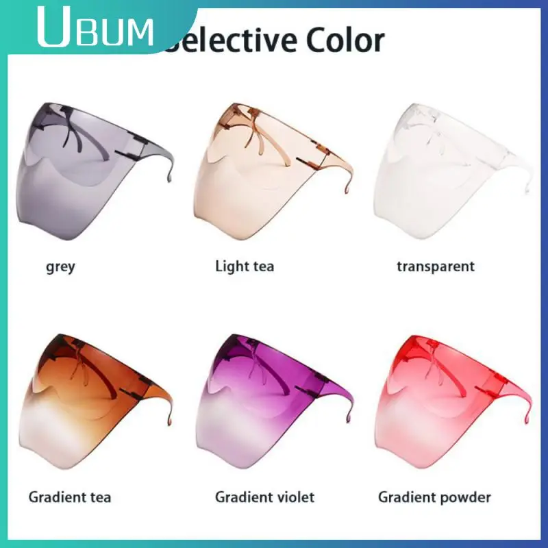 6 color Transparent Protective Mask Full Face Shield Dust-proof Visor Anti Dust Anti-oil Mask Cycling Sunglasses Goggles hot