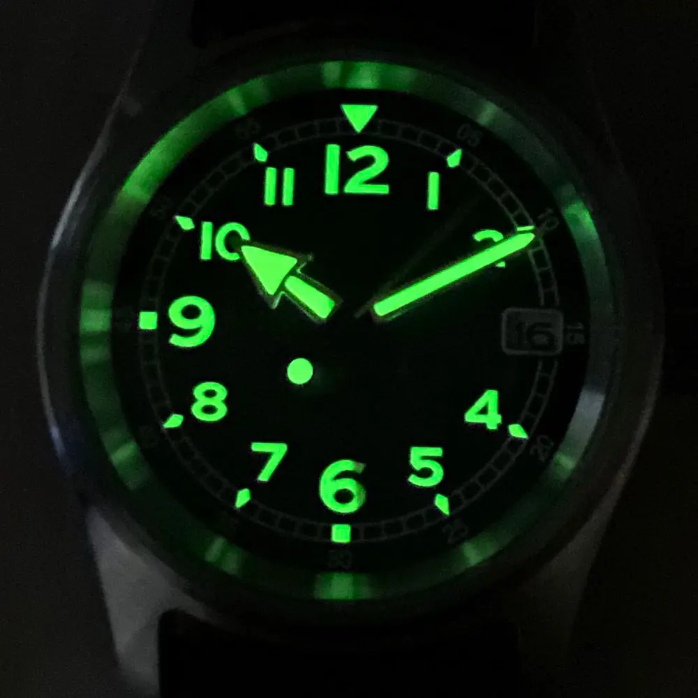 29mm Black Green Watch Dial Super Green Luminous Yellow Hand Fit NH35 NH36 Diving Men Watches Parts Accessories New