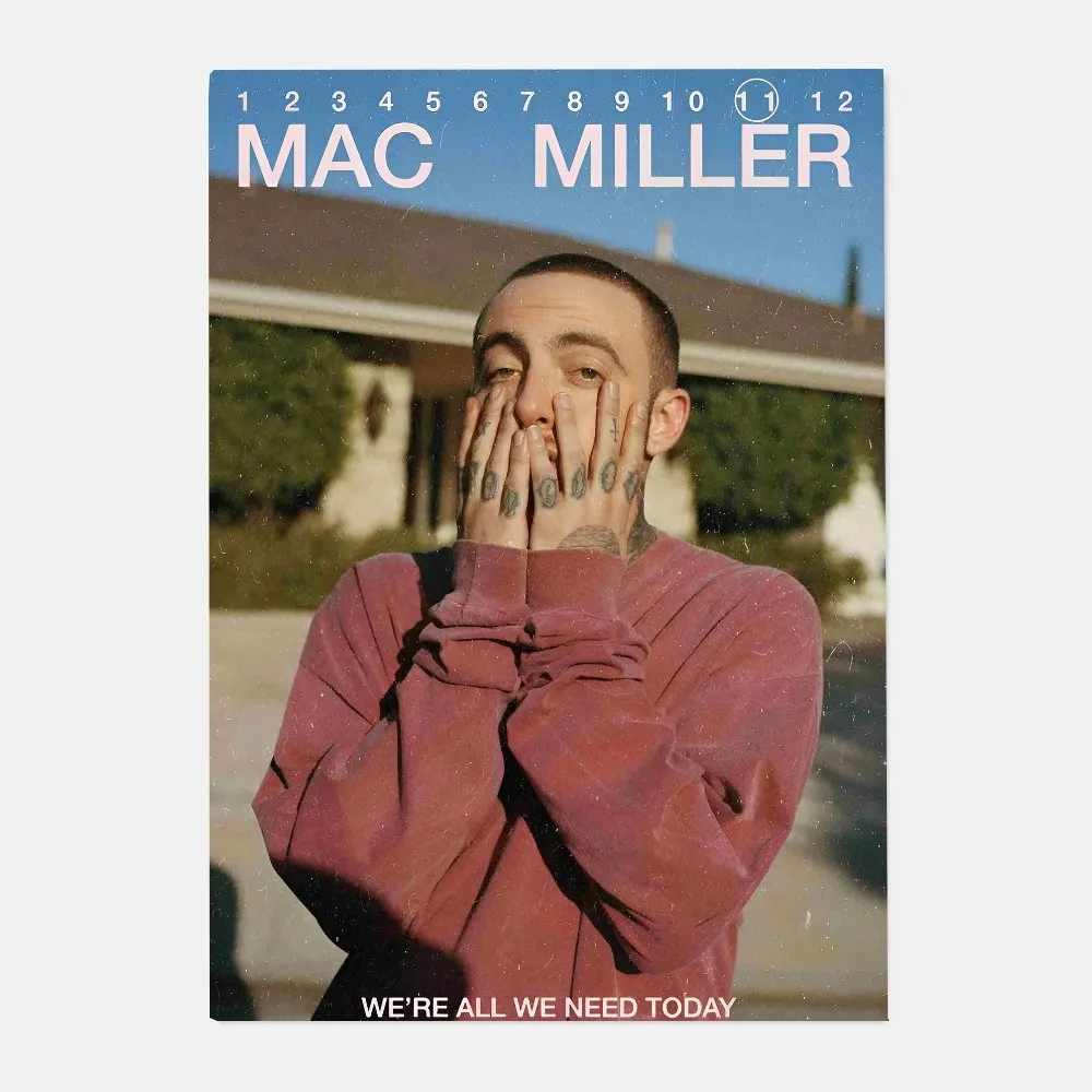 Zanger M-Mac Cirkels Miller Klassieke Poster HD Art Sticky Wall Waterdicht Thuis Woonkamer Slaapkamer Bar Esthetische Decoratie - afbeelding 2