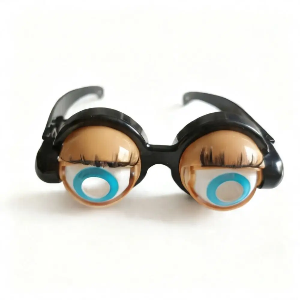 Pull String Funny Glasses Toys Plastic Material With eyelashes Crazy Eyes Props Party Decor Christmas Party Novelty Glasses