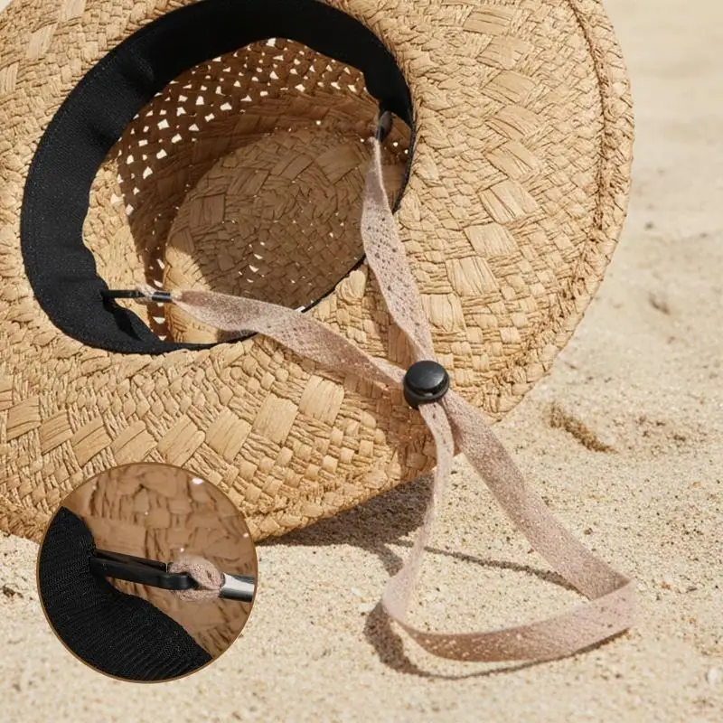 Anti‑lost Hat Rope Versatile Hat Chin Cord Removable Windproof Hat Strap Adjusting Chain Strap For Sun Hat Outdoor Beach Use