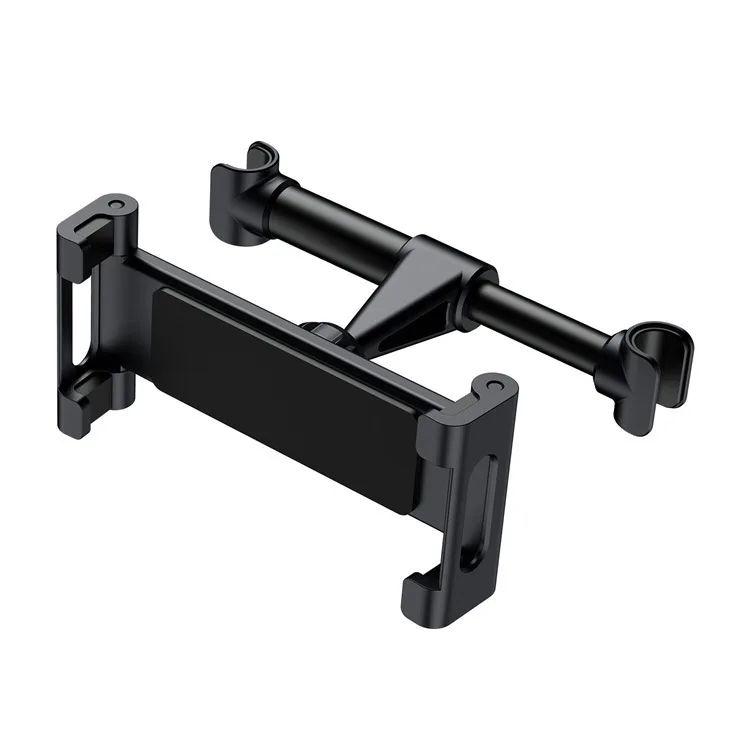 Car phone holder, for the headrest part of the car's rear seat, clip-on, retractable type