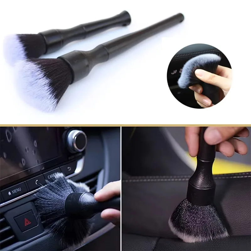 

Car Bristle Detail Cleaning Brush Interior Crevice Cleaning Dust Remover Long And Short Models Car Interior Beauty Tools