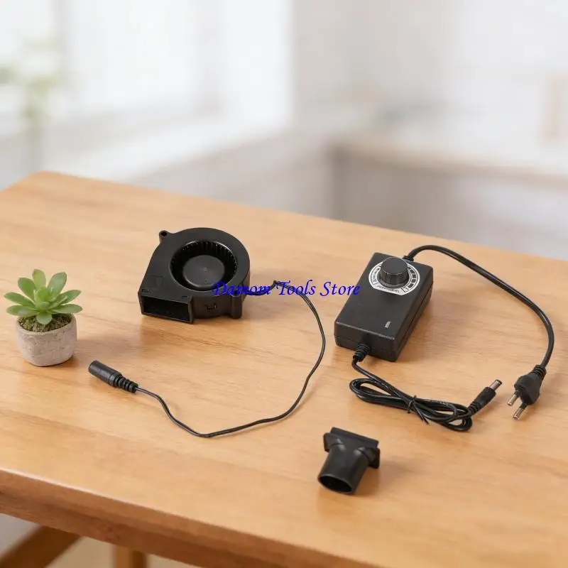 57BE BBQ Grill Accelerator 12V Adjustment Blower Fan For Efficient Management In Outdoor Cooking Camping Electronics Cooling