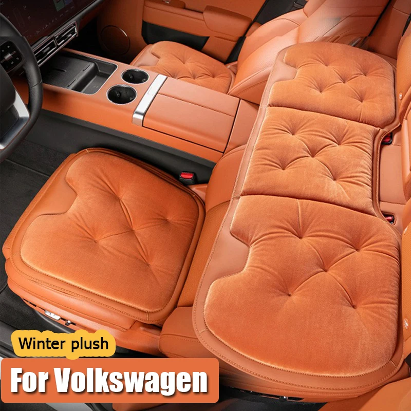 

1pcs Flannel Car Seat Cushion Non-Slip Seat warm Protective Covers For Volkswagen Golf6 MK5 MK6 GTI Polo Passat B5 B7 Golf Jetta