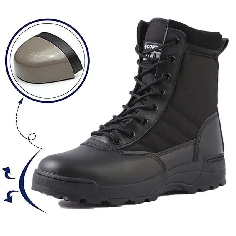 Zapatos de senderismo antideslizantes para hombre, calzado transpirable para caza, combate, Camping, pesca, senderismo, amortiguación, otoño y primavera