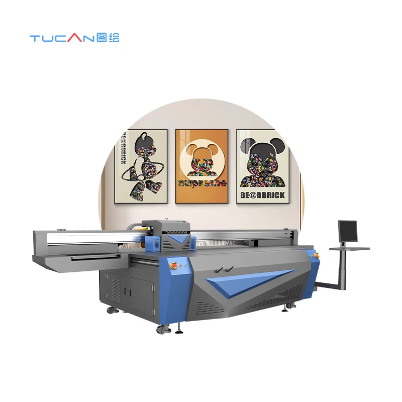 Printer Flatbed Uv Kayu Logam 1,6m X 1,0m Printer Flatbed Led Uv Dengan Kepala Cetak Gen5