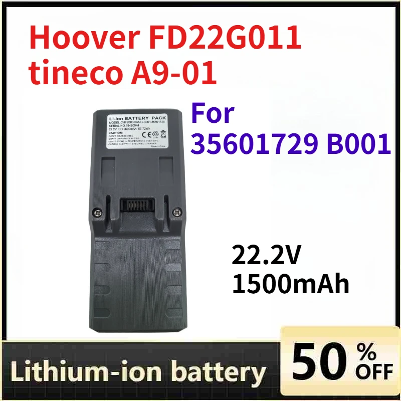 

22.2V 1500mAh 35601729 B001 battery for Hoover FD22G011 Handheld Wireless Vacuum Cleaner Battery Compatible with Tineco A9-01