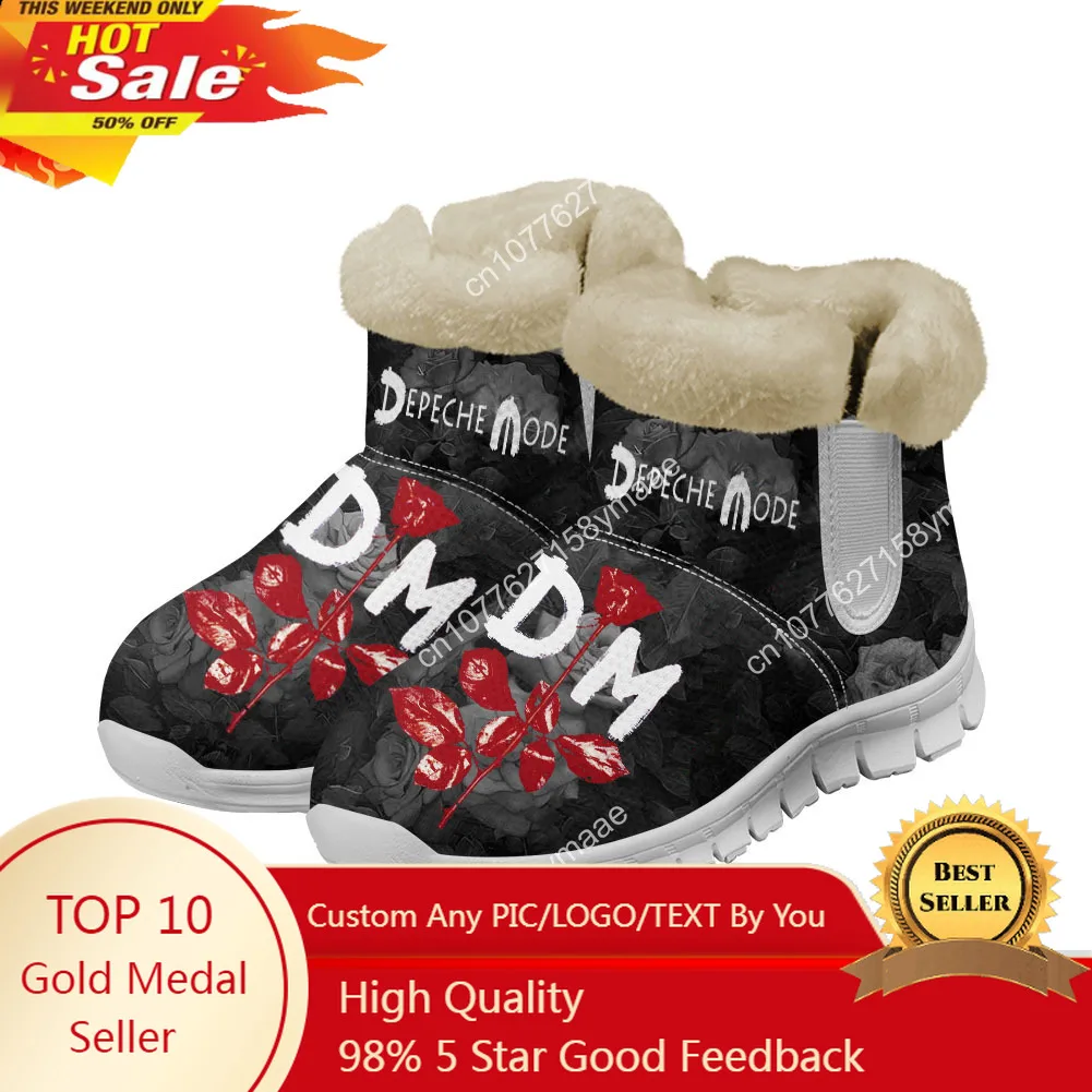 

Depeche Rock Band Mode Snow Boots Mens Womens Shoe Keep Warm Casual Lightweight Retro hip hop street Outdoor Custom Sneakers