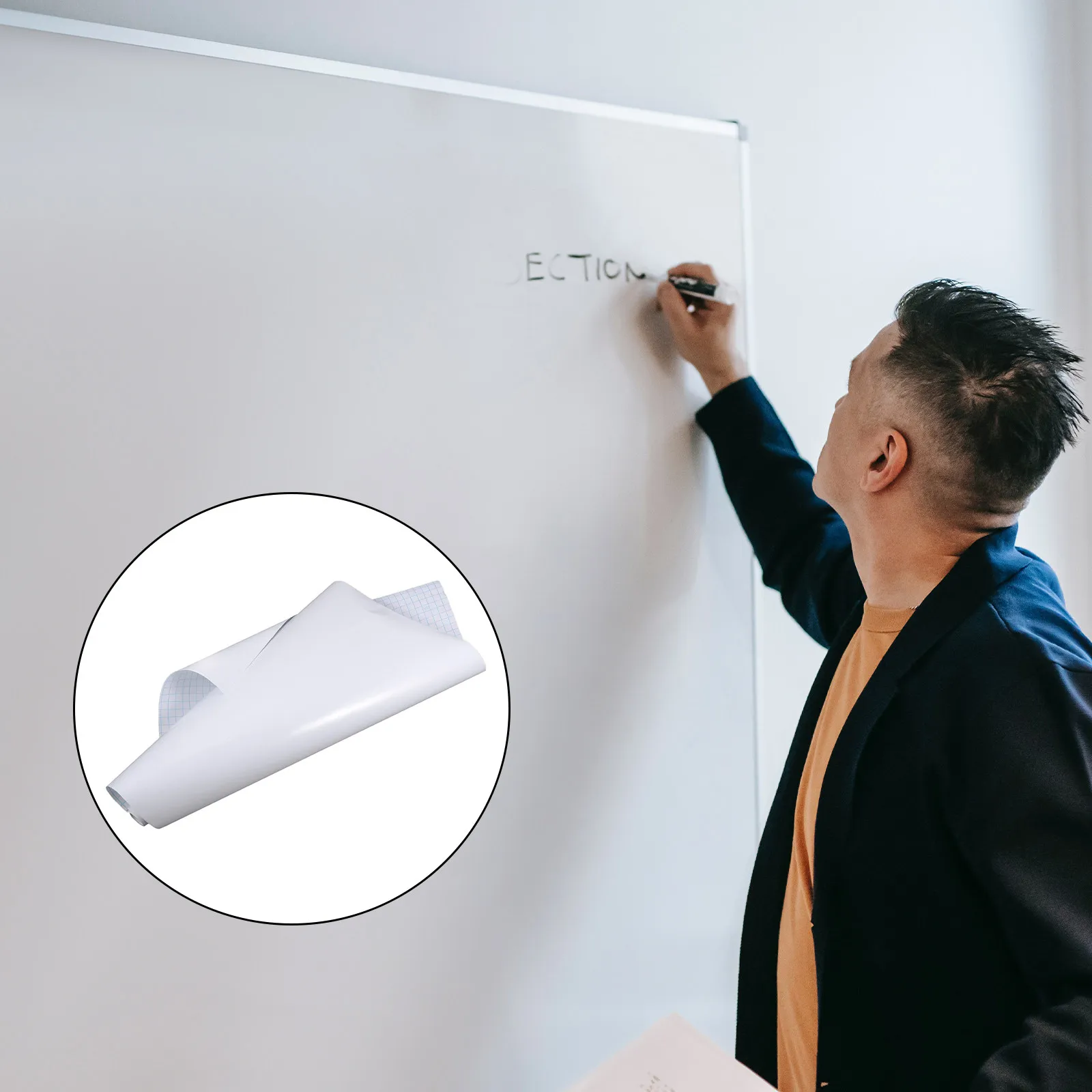 

1Set Dry Erase Whiteboard Sticker Peel Stick Reusable Writable Wall Paper for Home Office Classroom White Board for Wall