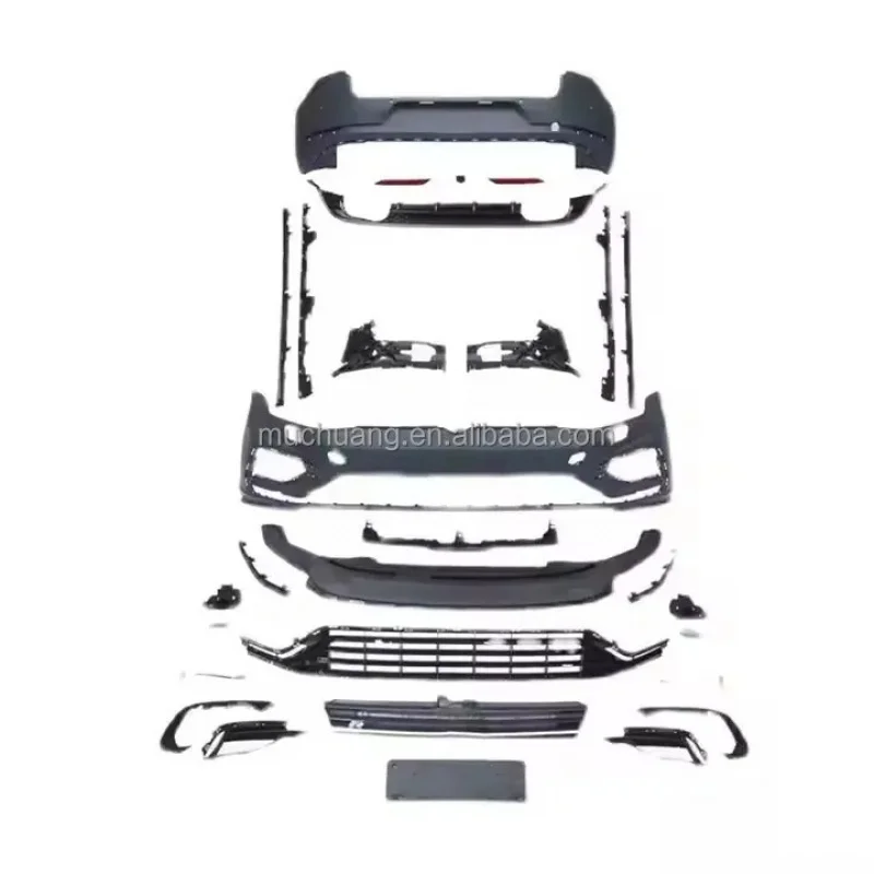 

High Quality .5 8 Upgrade R Style Body Kit New Car Front Rear Bumper Side Skirts Grille with Car Bumpers