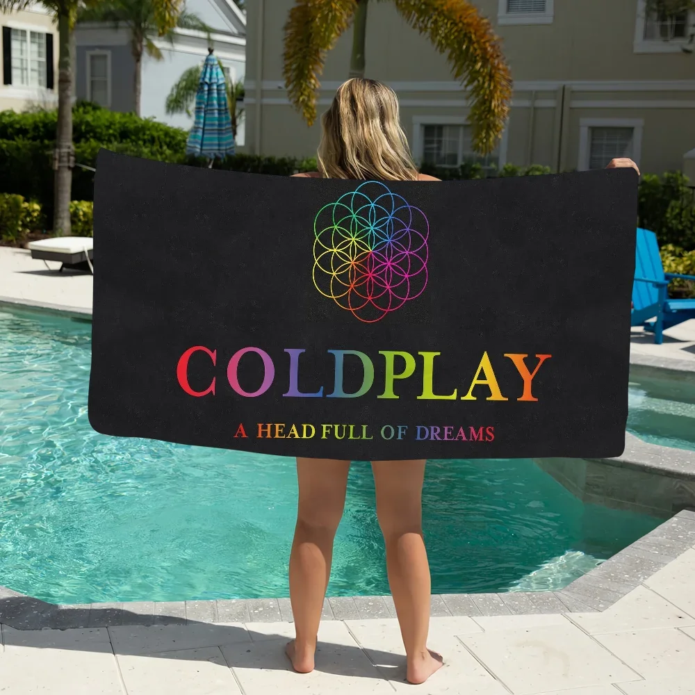 R-Rock C-Coldplay Band Towel Pool Beach Towel Portable Quick Fast Dry Sand Outdoor Travel Swim Blanket Thin  Mat Bath Towel