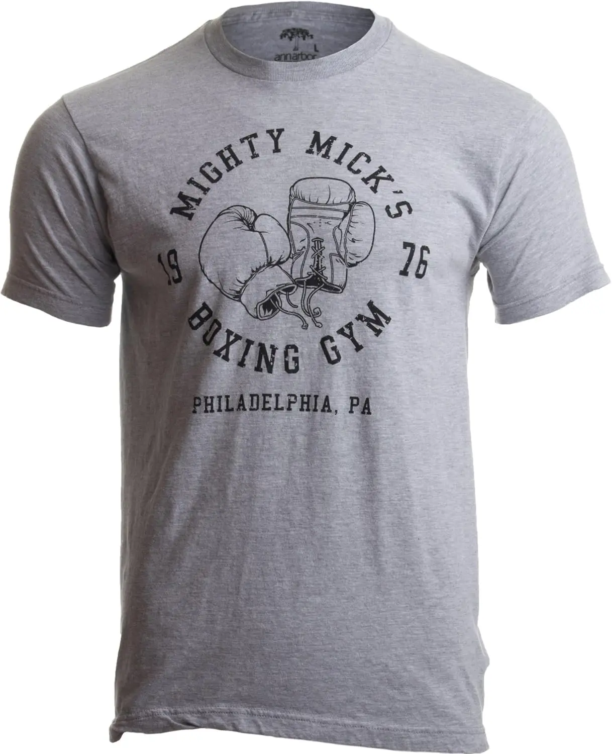 Mighty Mick's Boxing Gym 1976 - Philadelphia Boxer Gloves T-Shirt 100% Cotton O-Neck Short Sleeve Summer Casual Mens T-shirt