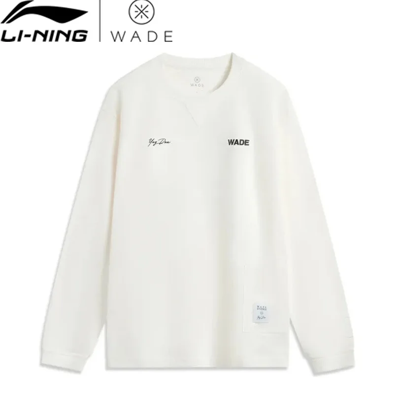 

Li-Ning Men Wade Sports T-shirt Loose Fit Comfortable Round Neck LiNing Casual Stylish Long Sleeve Pullovers Tops AHSUF99
