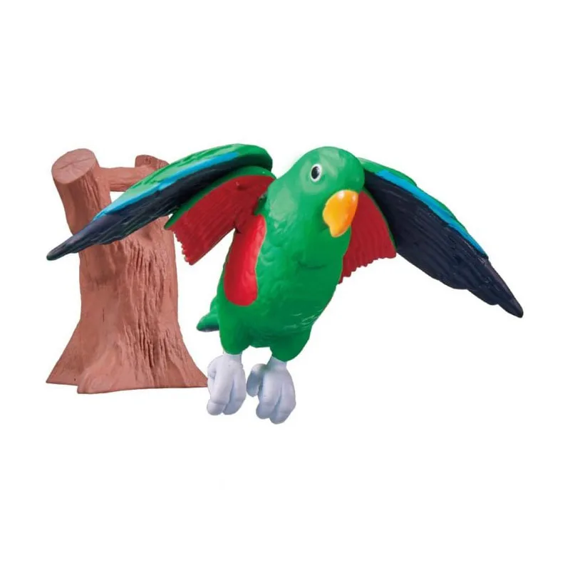 Takara Tomy Adventure Continent Ania Kingdom Series Eddie Moluccan Eclectus Animal Action Figure Collectible Model Boy Toy Gift