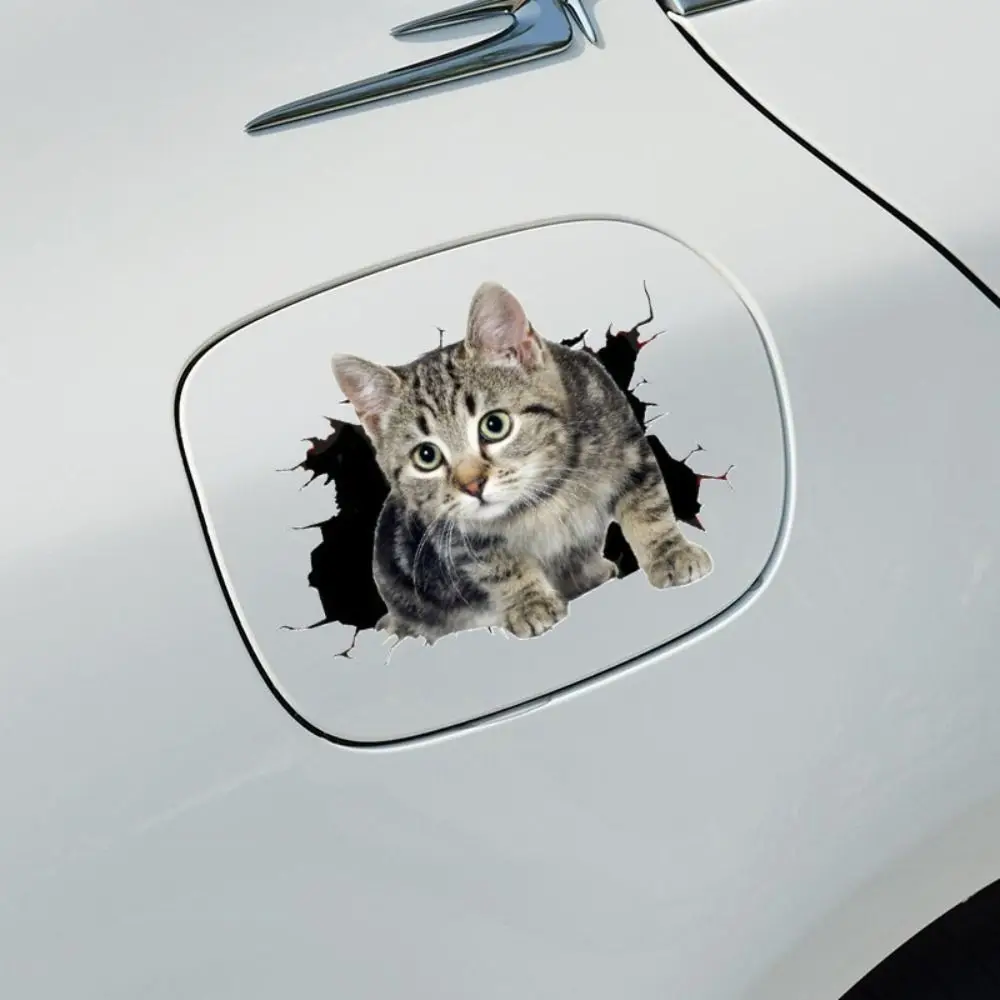 3D Cat Car 3D Cat Stickers Animal Styling Waterproof Cat in The Crack Sticker PVC Funny Animal Styling Stickers Car Decal