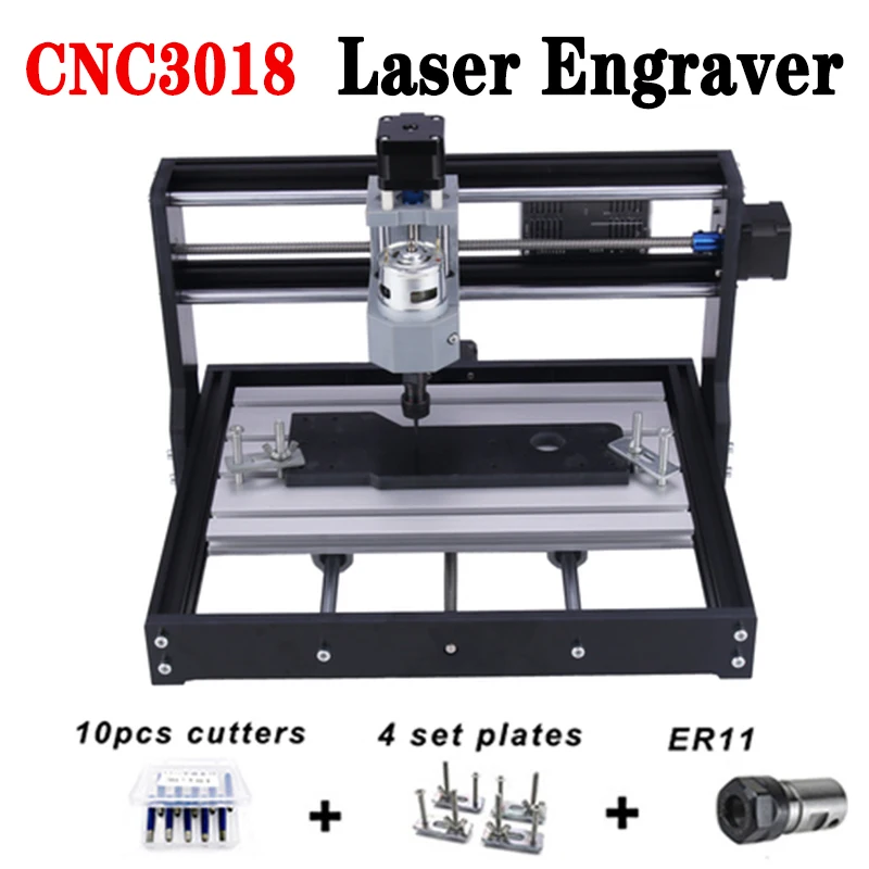 NewFor Wood PCB PVC Windows XP/ Win 7/ Win 8/ Win10 Home 3018 PRO Laser Engraver Wood Router ER11 DIY Engraving Machine 