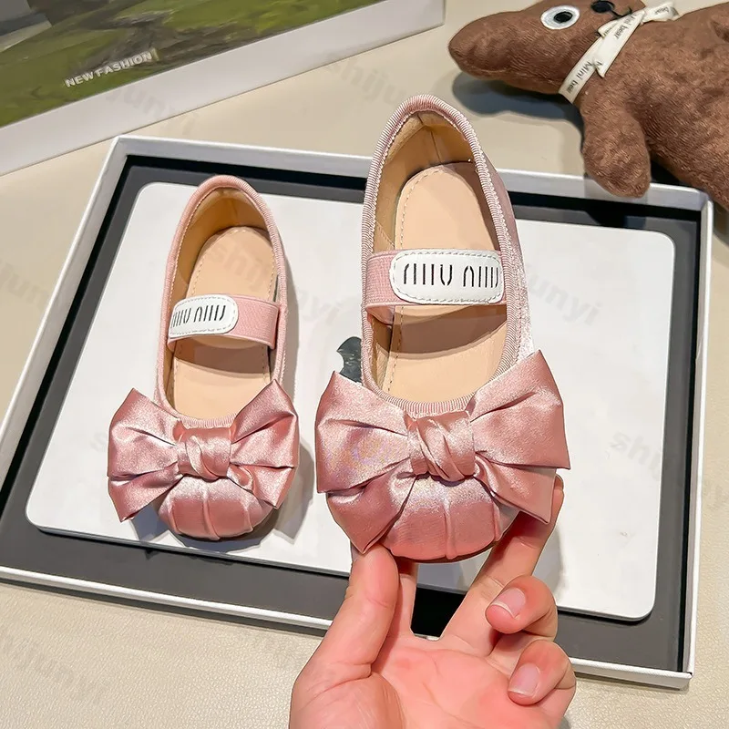 Girl Princess Shoe Butterfly Cute Kids Shoes Spring Autumn Fashion Mary Jane Soft Soled Anti Slip Comfort Children Flat Shoes