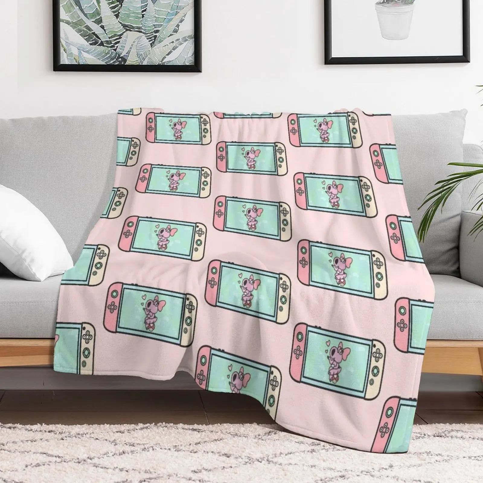 

Birdo Mushroom Kiss Switch Throw Blanket Luxury Polar Blankets Decorative Beds Sofa Quilt Designers Blankets