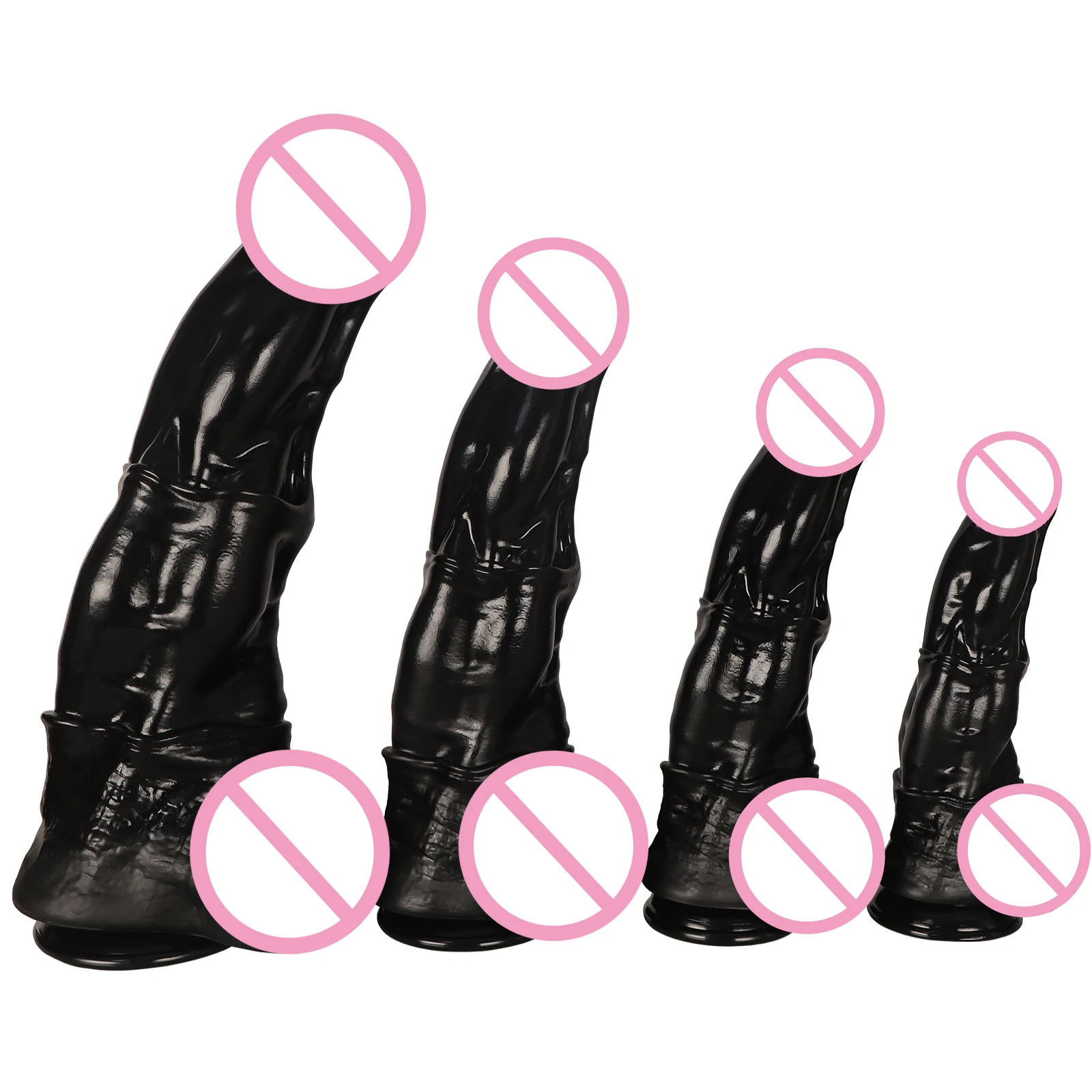 18+ Enorme consolador de caballo, pene animal XXL, consolador para fisting, tapón anal, consolador con correa, pene para mujer, masturbador, consoladores anales, juguete sexual. ​ S Para Mujer Hombre
