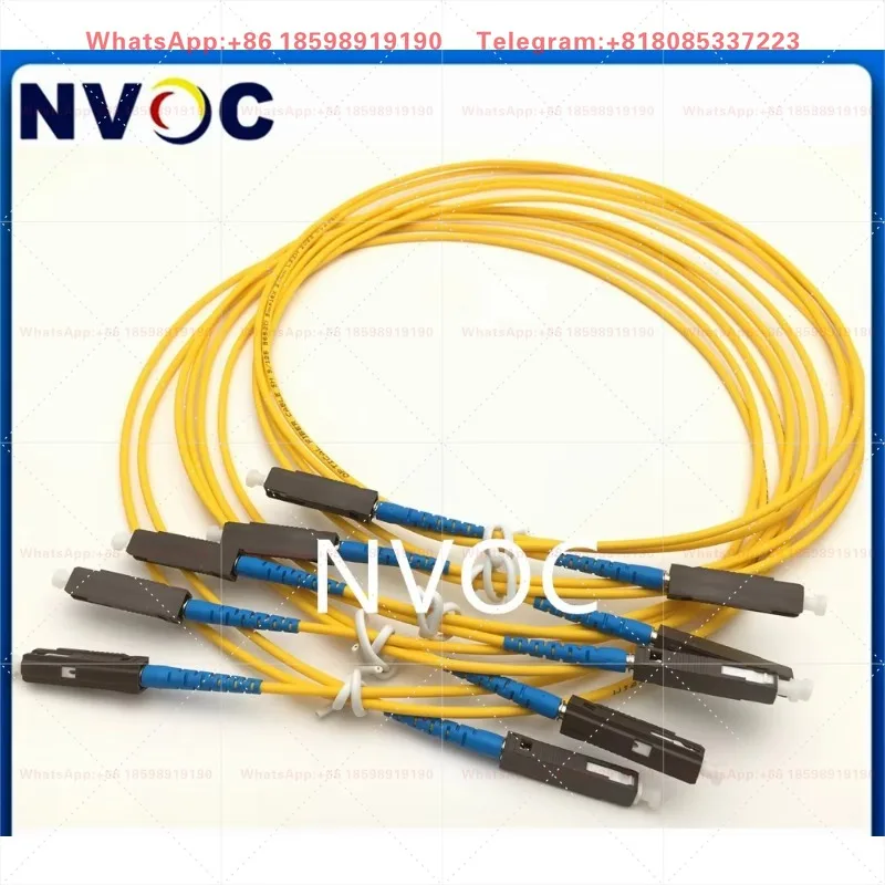 10Pcs MU to MU Fiber Optic Patch Cord,Single Mode Simplex MU/PC-MU/ST/FC/LC/SC 2.0mm 1M Yellow LSZH Fiber Cable Jumper Connector