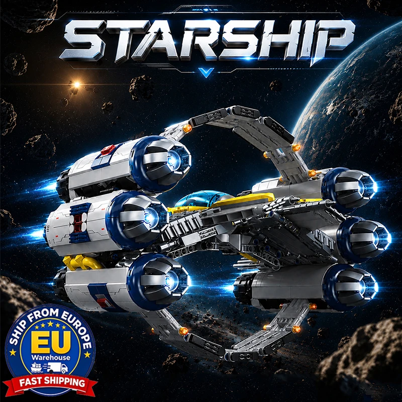 Space Wars Bausteine-Sets Sternenjäger Raumschiff-Modell MOC Bausteine Galaxie Sci-Fi Fahrzeug DIY Montage-Spielzeug Erwachsenen-Weihnachtsgeschenke